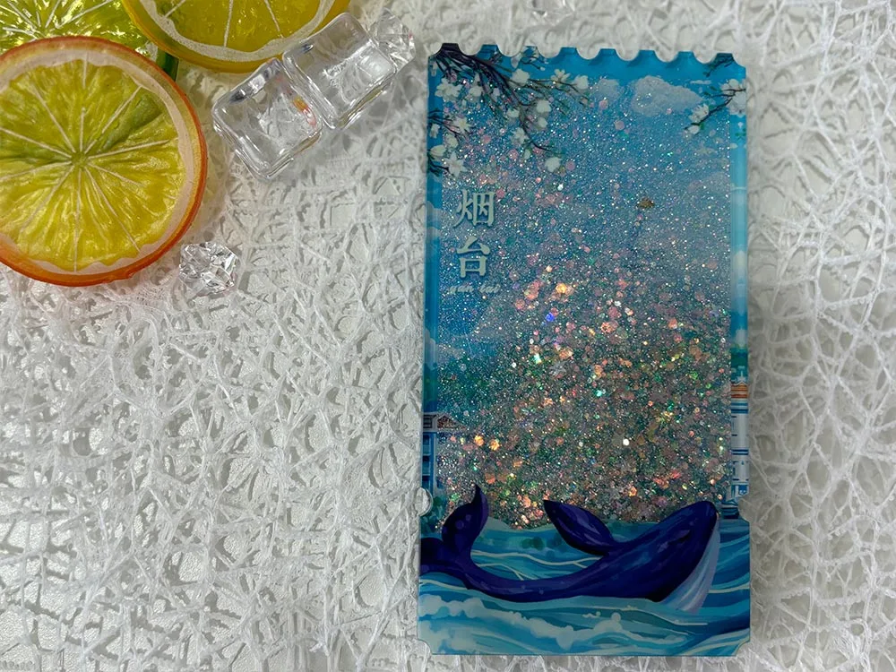 Glitter Liquid Acrylic Fridge Magnets